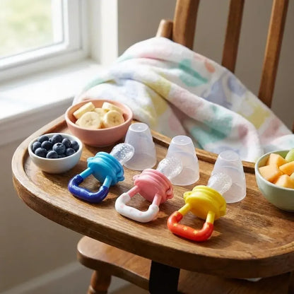 Silicone baby fruit pacifiers – pack of 2