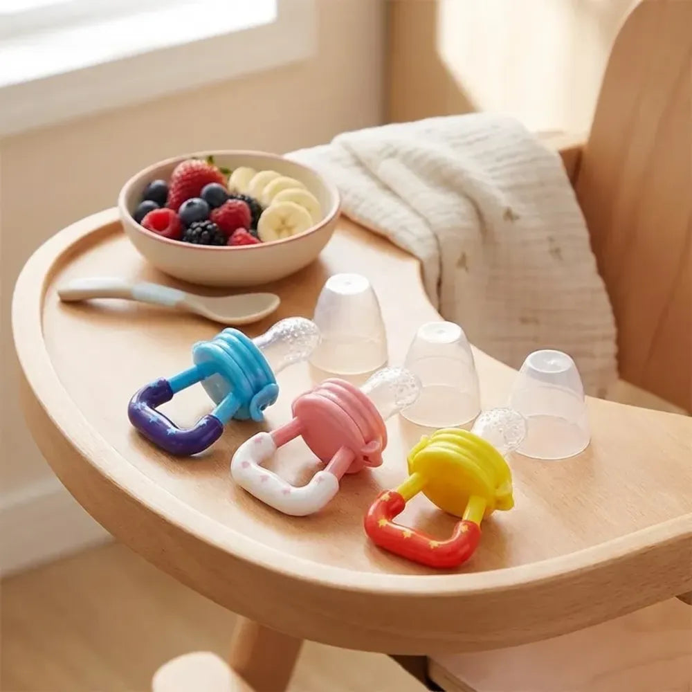 Silicone baby fruit pacifiers – pack of 2