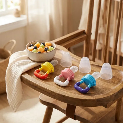 Silicone baby fruit pacifiers – pack of 2