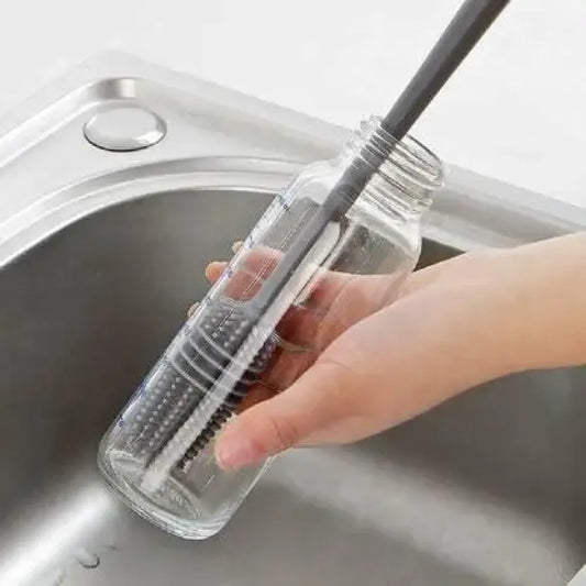 Silicone bottle cleaning brush