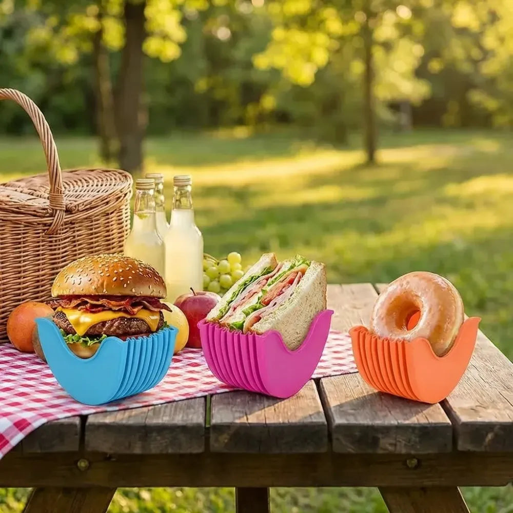 Silicone burger holder - kitchen tool