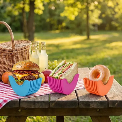 Silicone burger holder - kitchen tool