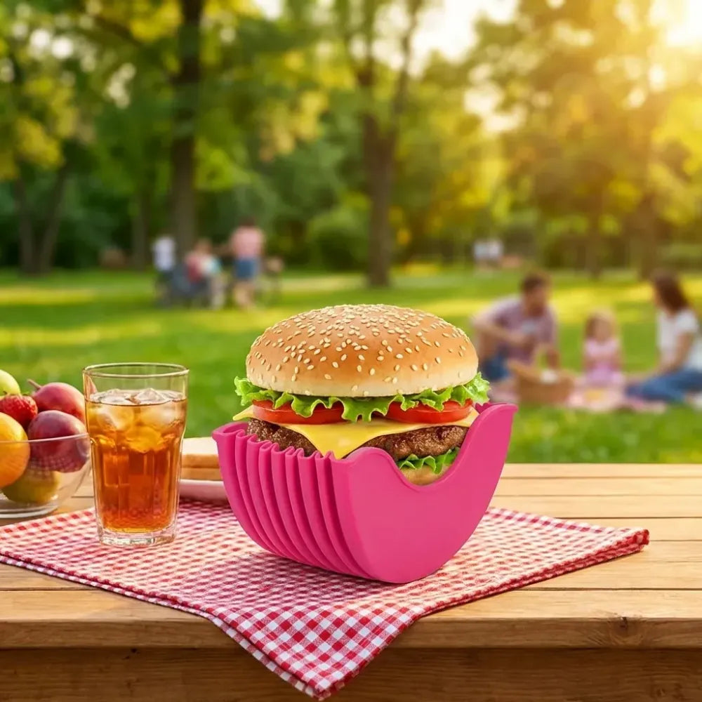 Silicone burger holder - kitchen tool