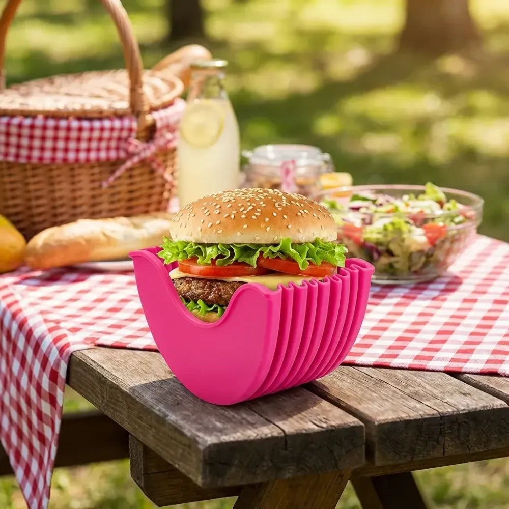 Silicone burger holder - kitchen tool