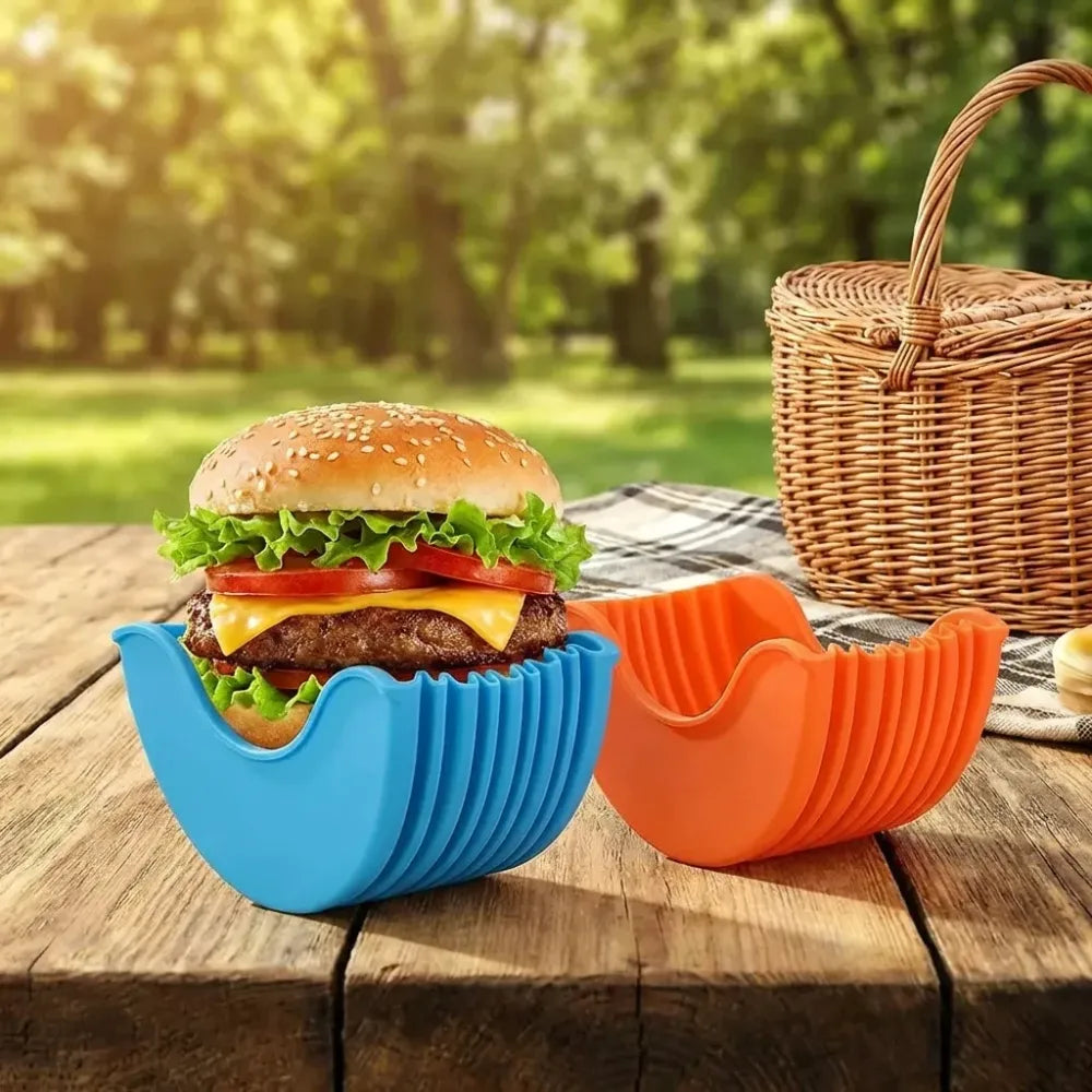 Silicone burger holder - kitchen tool