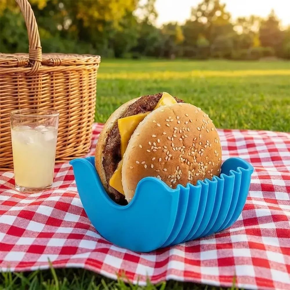 Silicone burger holder - kitchen tool
