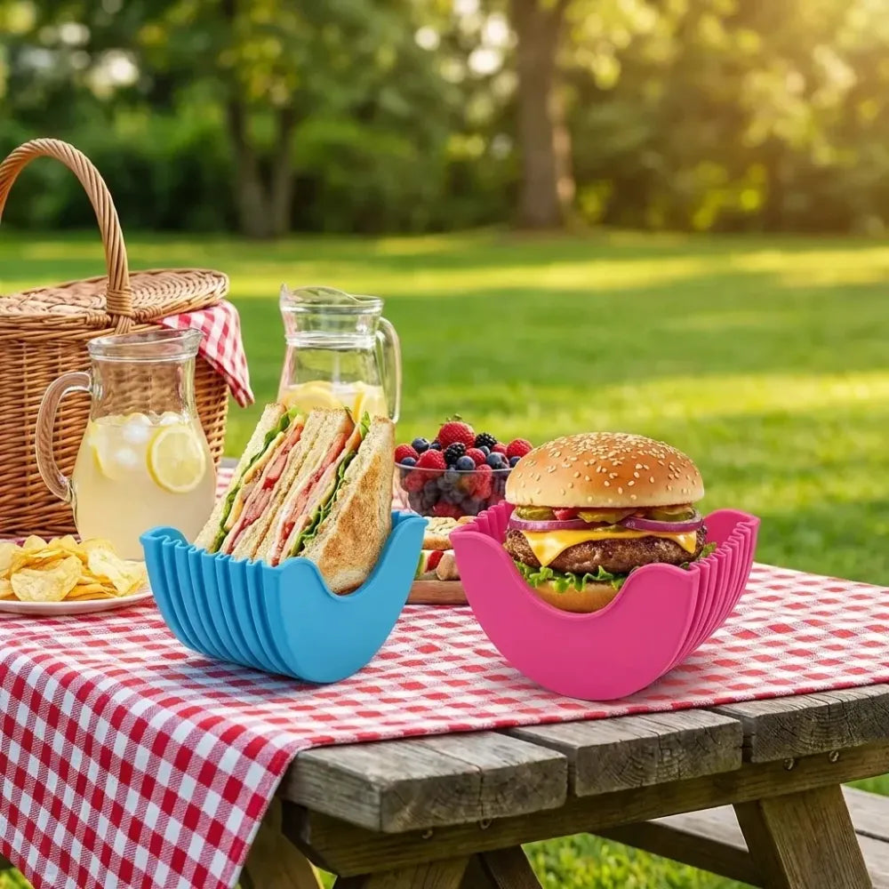 Silicone burger holder - kitchen tool