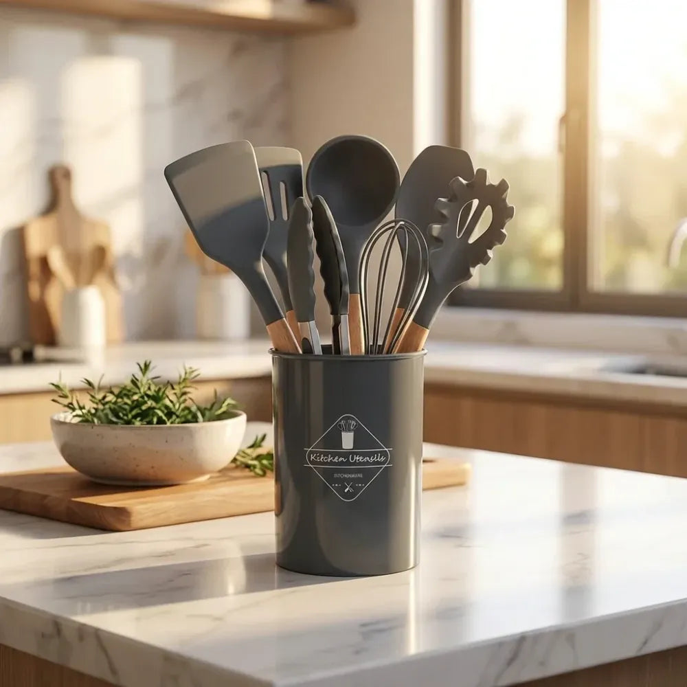 Silicone cooking utensils set (11 pcs)
