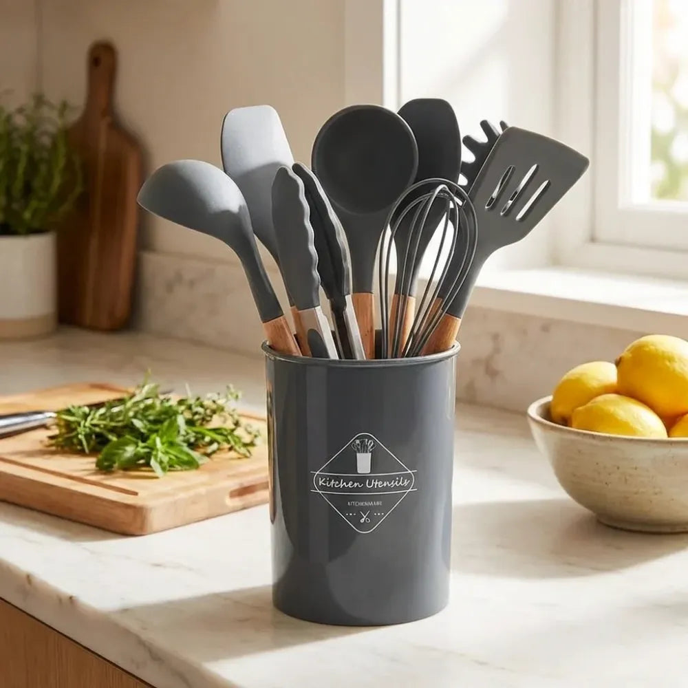Silicone cooking utensils set (11 pcs)