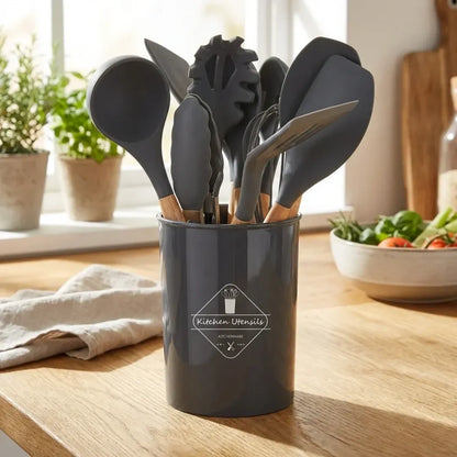 Silicone cooking utensils set (11 pcs)