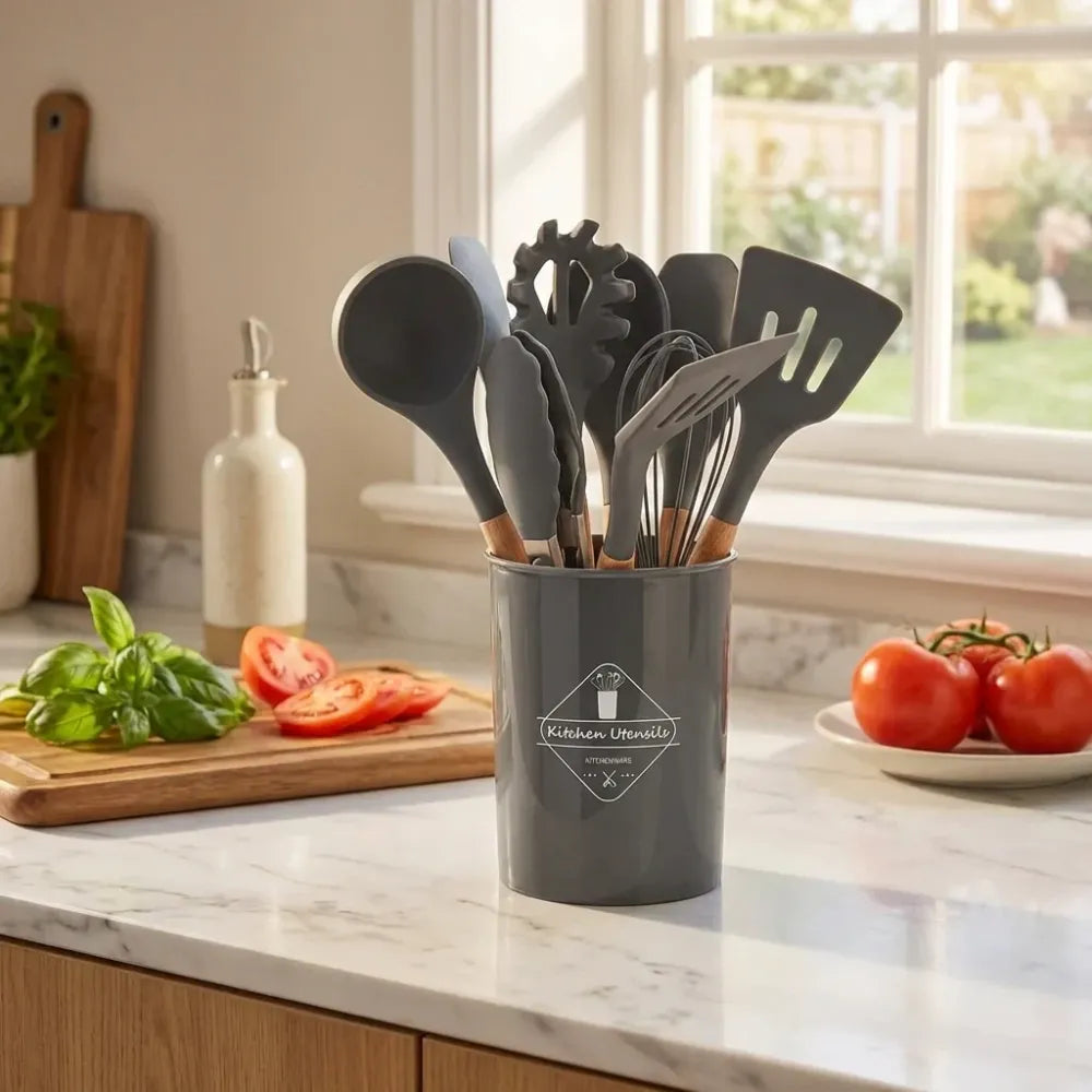 Silicone cooking utensils set (11 pcs)