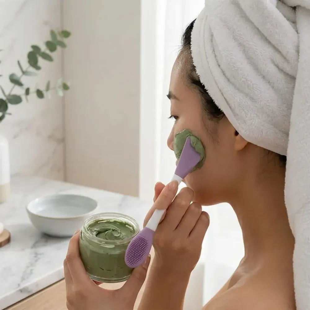 Silicone face mask brush applicator (pack of 2)