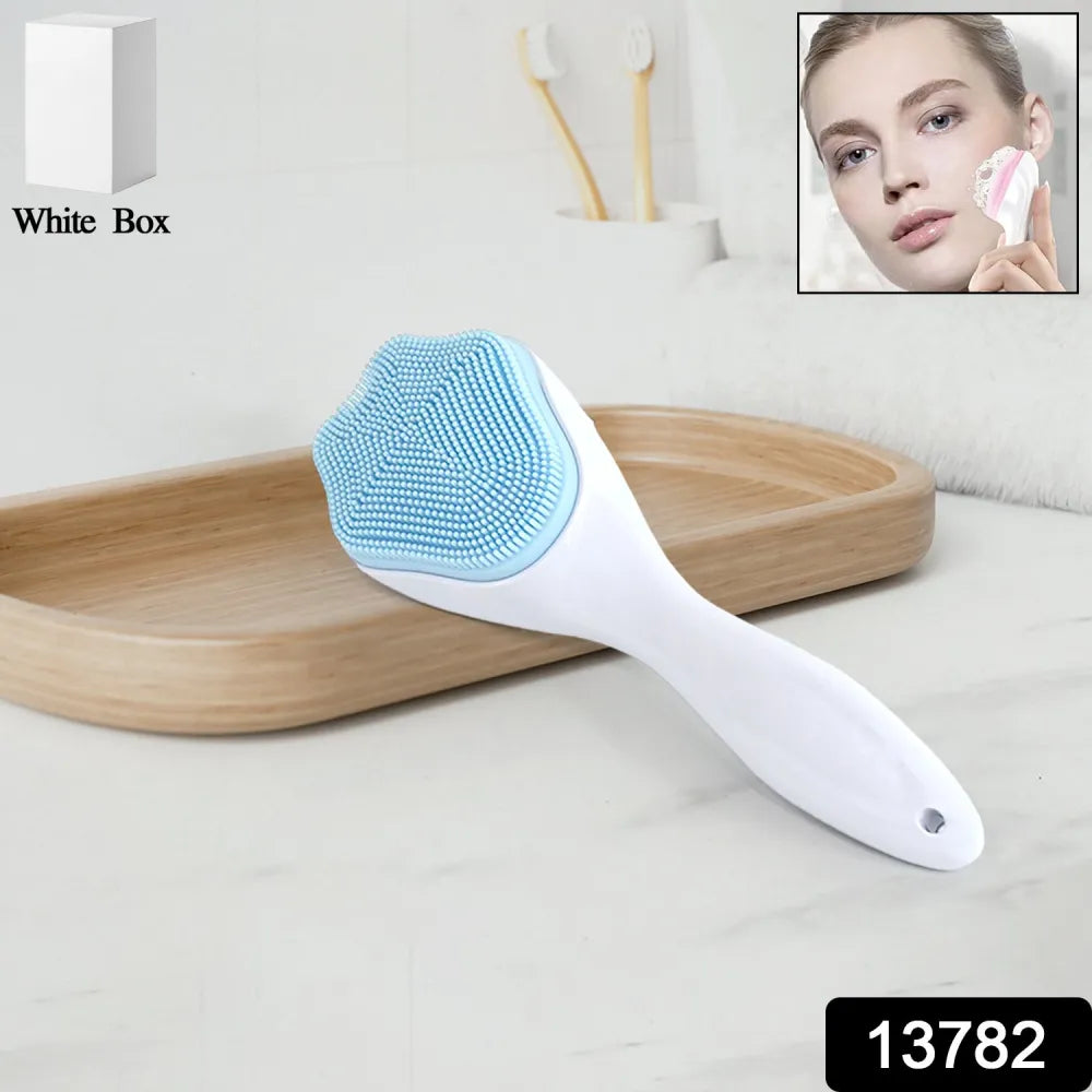Silicone face scrubber exfoliating brush manual handheld facial cleansing (1 pc) - health care