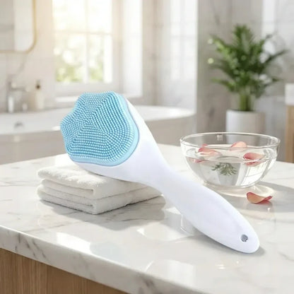 Silicone face scrubber exfoliating brush manual handheld facial cleansing (1 pc) - health care