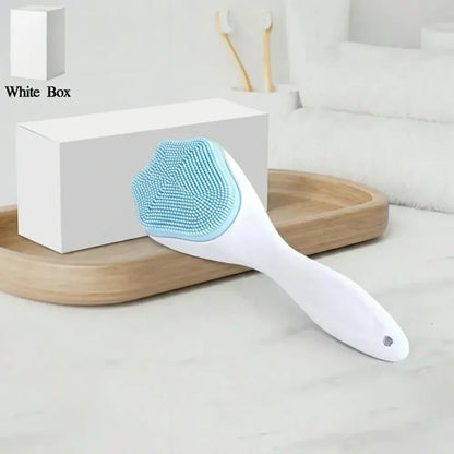Silicone face scrubber exfoliating brush manual handheld facial cleansing (1 pc) - health care