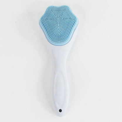 Silicone face scrubber exfoliating brush manual handheld facial cleansing (1 pc) - health care