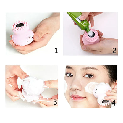 Silicone face scrubber massager - health & beauty