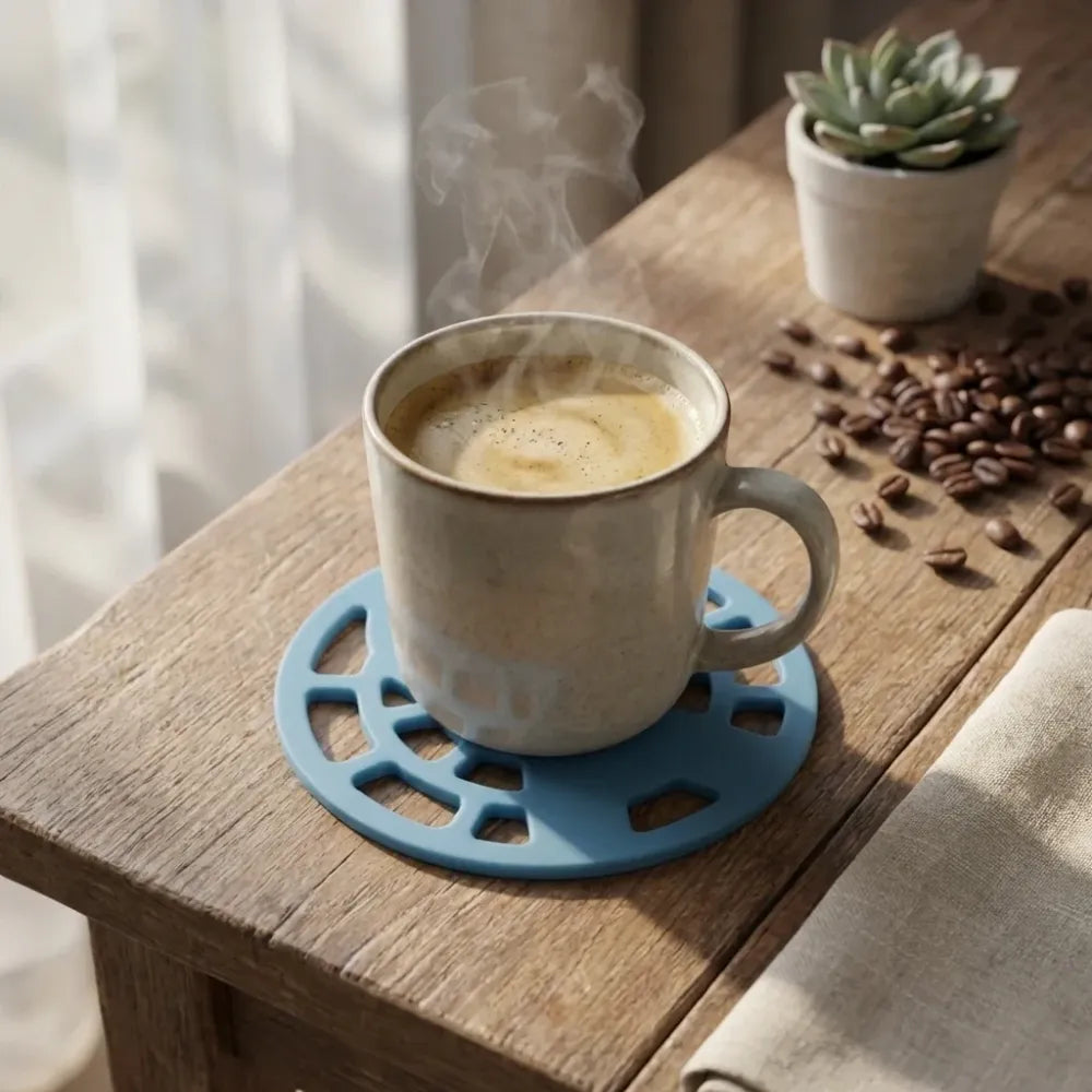 Silicone fancy coaster for kitchen (1pc) - home &