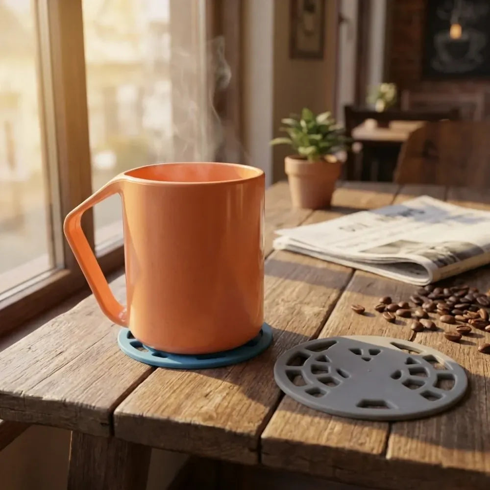 Silicone fancy coaster for kitchen (1pc) - home &