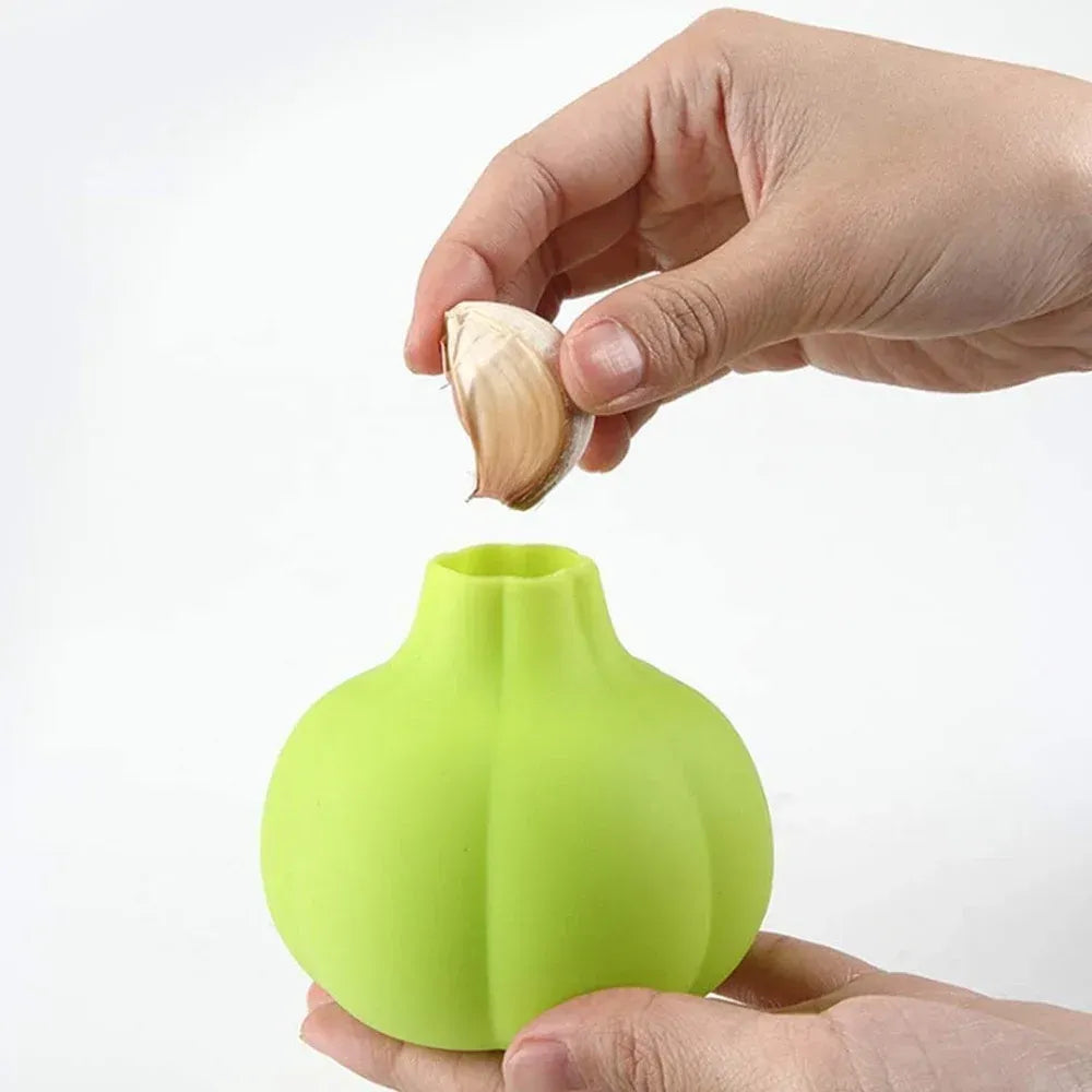 Silicone garlic peeler crusher - kitchen tool
