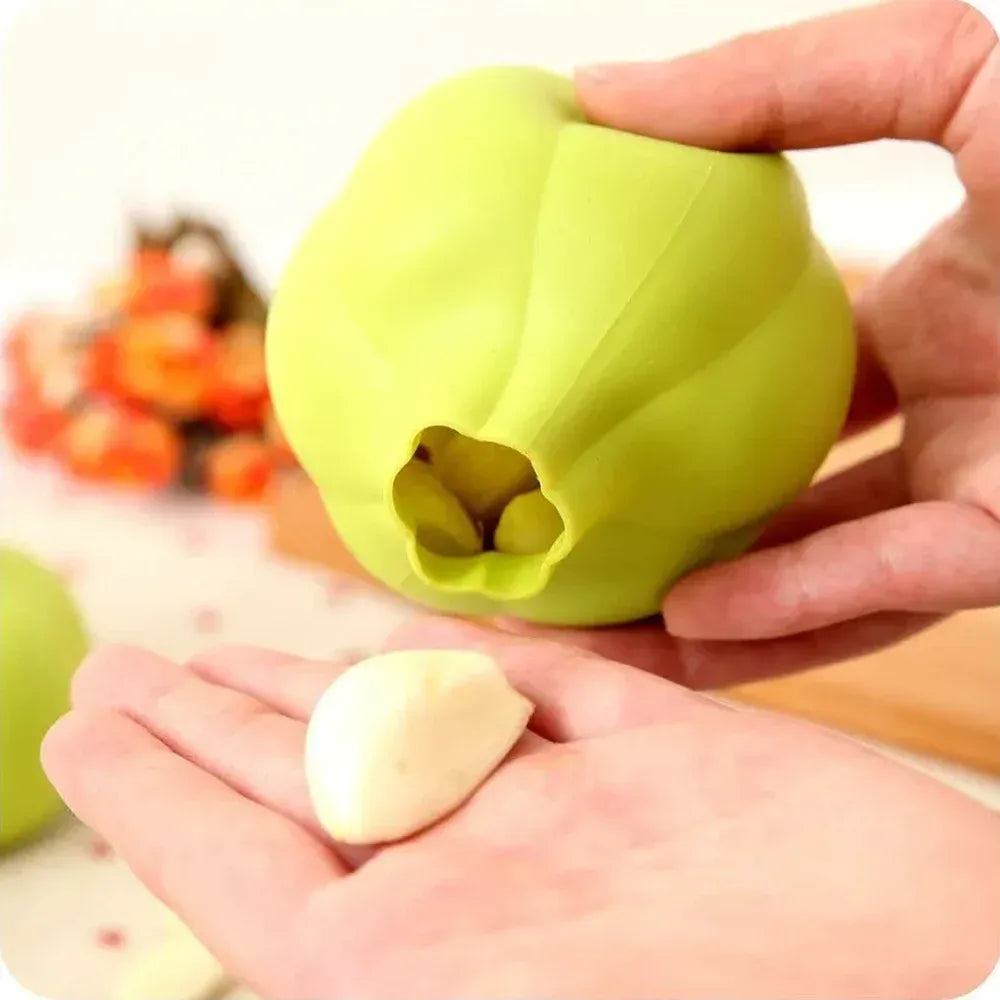 Silicone garlic peeler crusher - kitchen tool