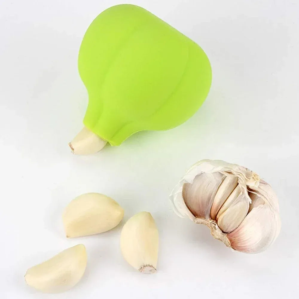 Silicone garlic peeler crusher - kitchen tool