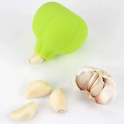 Silicone garlic peeler crusher - kitchen tool