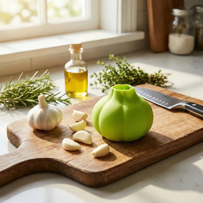 Silicone garlic peeler crusher - kitchen tool