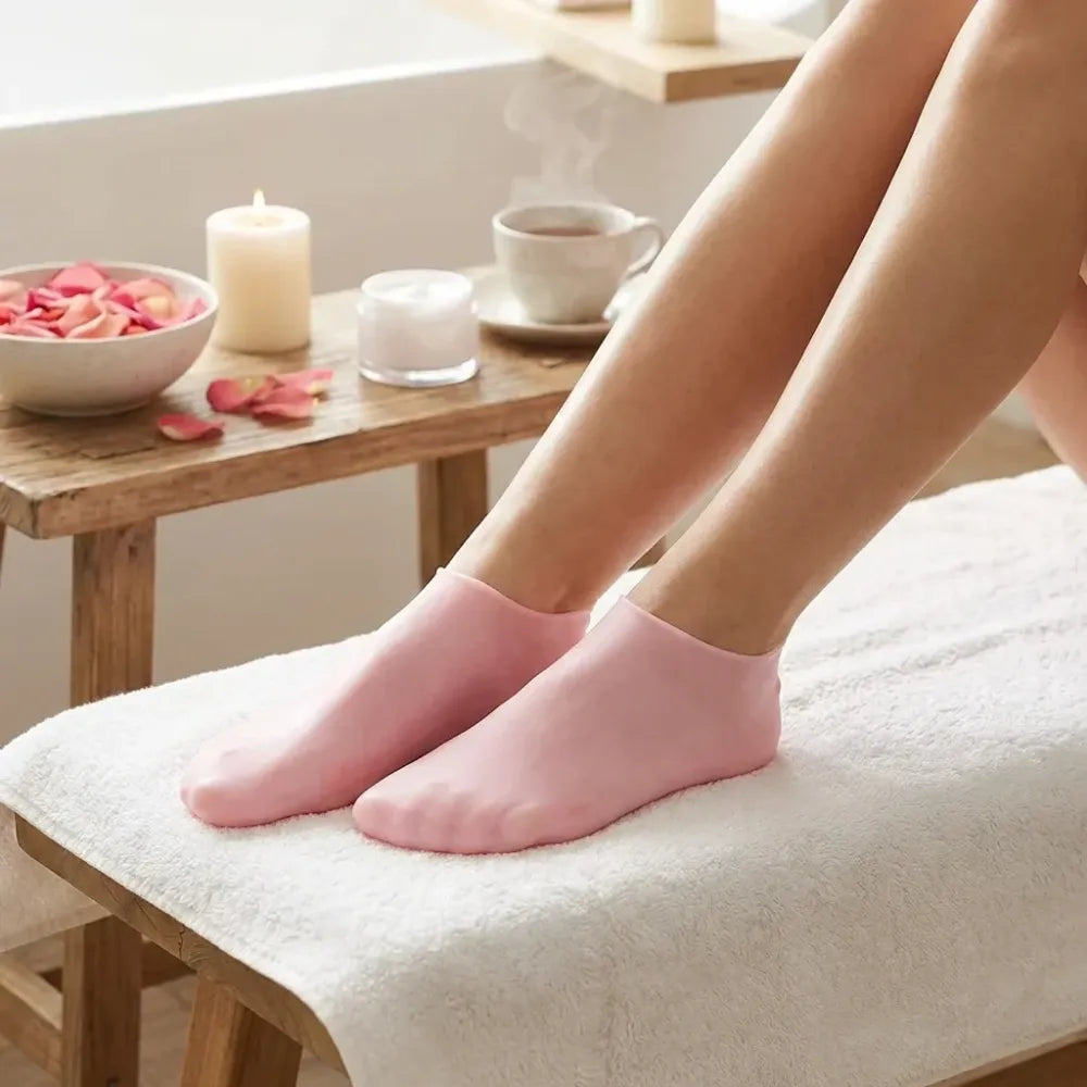 Silicone gel heel socks (1 pair)