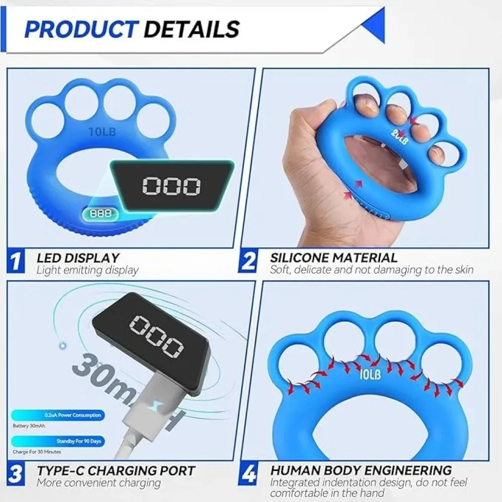 Silicone hand grip trainer
