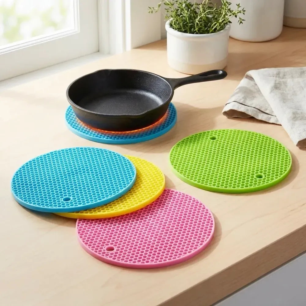 Silicone heat resistant mats – set of 4
