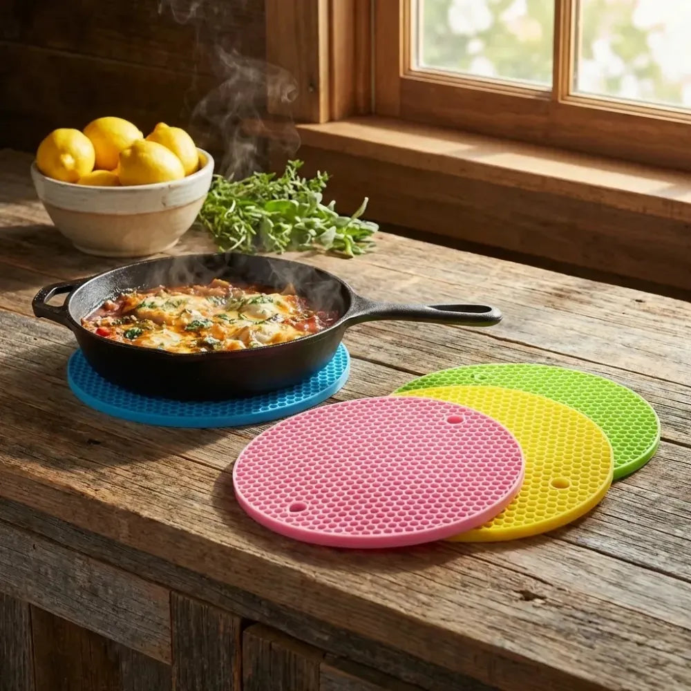 Silicone heat resistant mats – set of 4