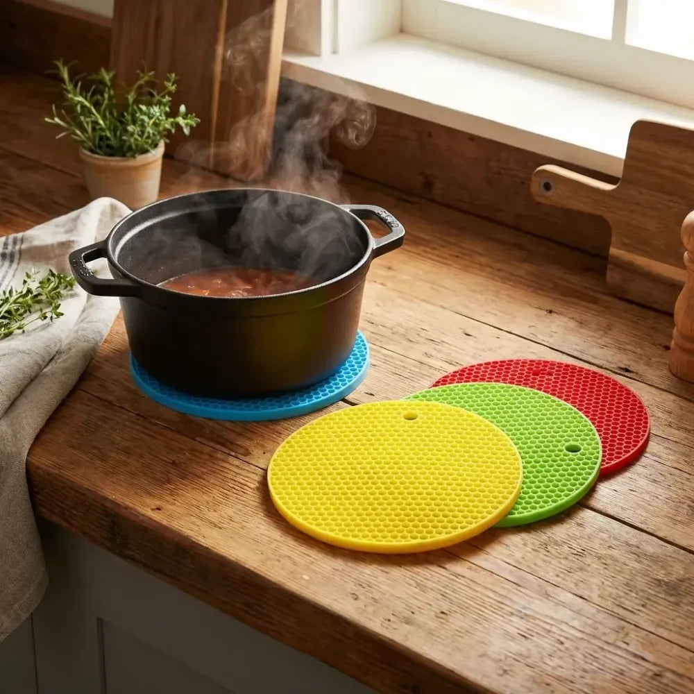 Silicone heat resistant mats – set of 4