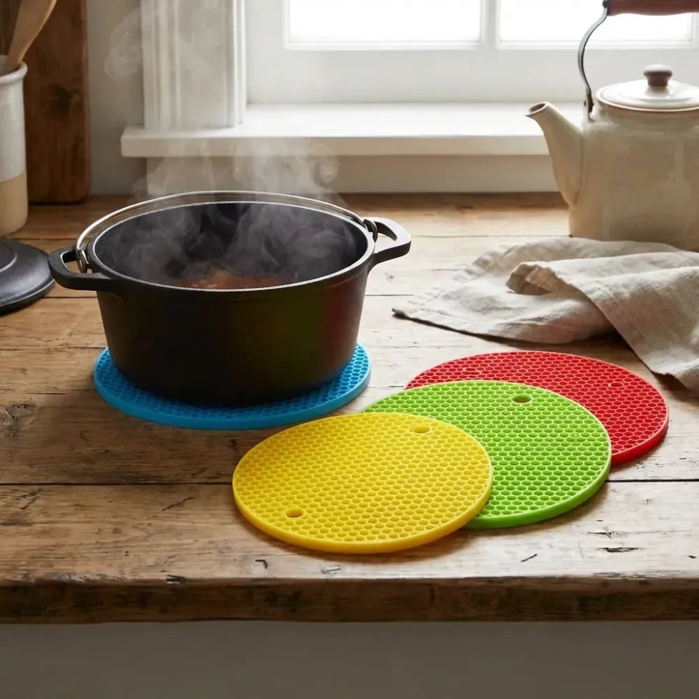 Silicone heat resistant mats – set of 4