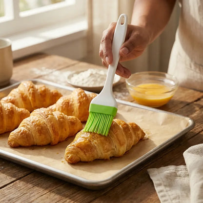 Silicone kitchen oil spatula brush with handle pastry cake (17 cm 1 pc) - home &