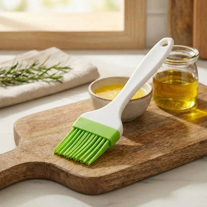 Silicone kitchen oil spatula brush with handle pastry cake (17 cm 1 pc) - home &