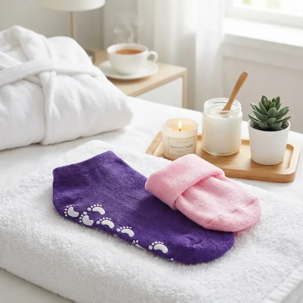 Silicone moisturizing socks