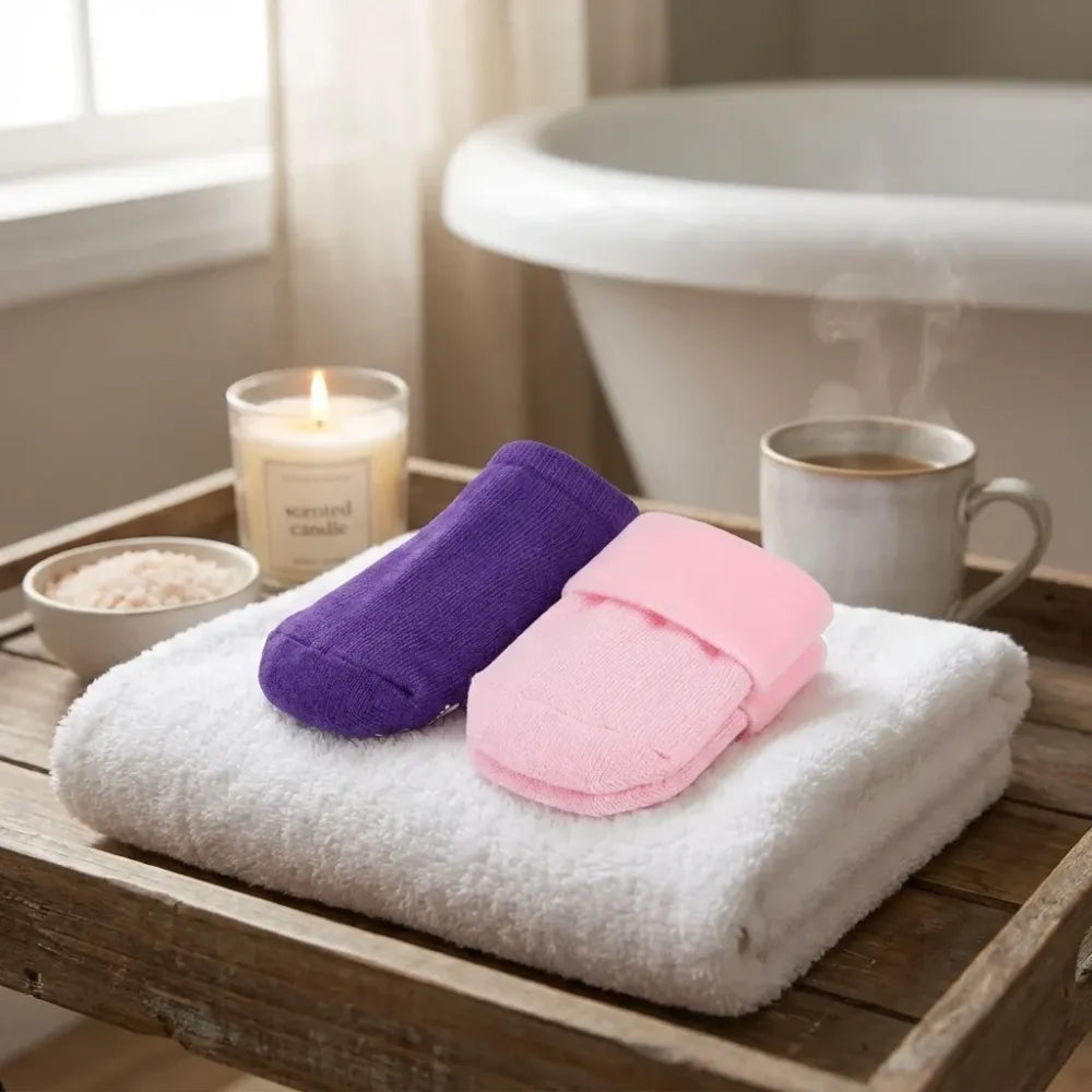 Silicone moisturizing socks