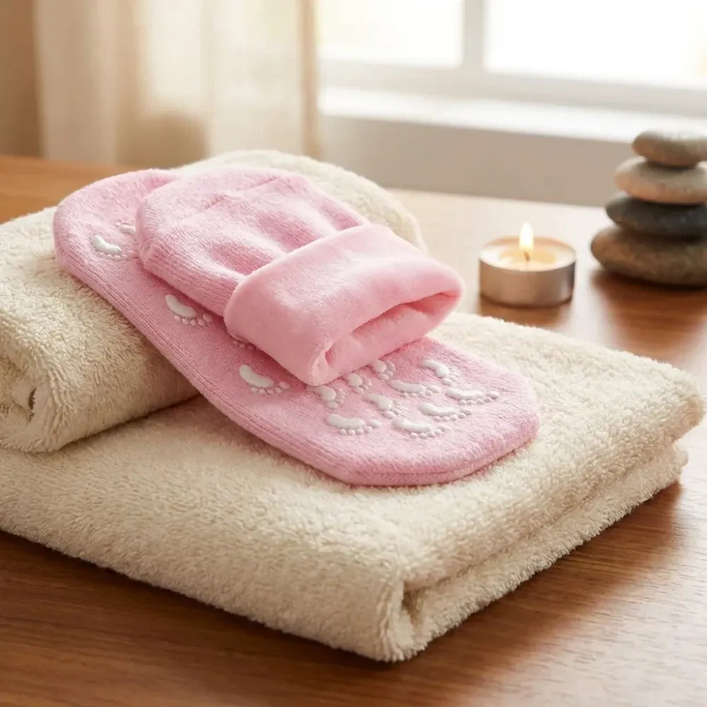 Silicone moisturizing socks