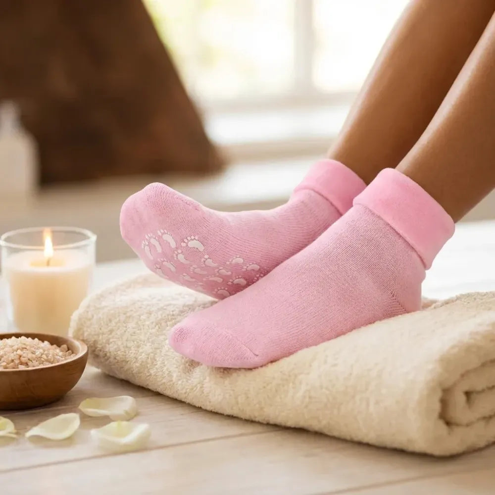 Silicone moisturizing socks