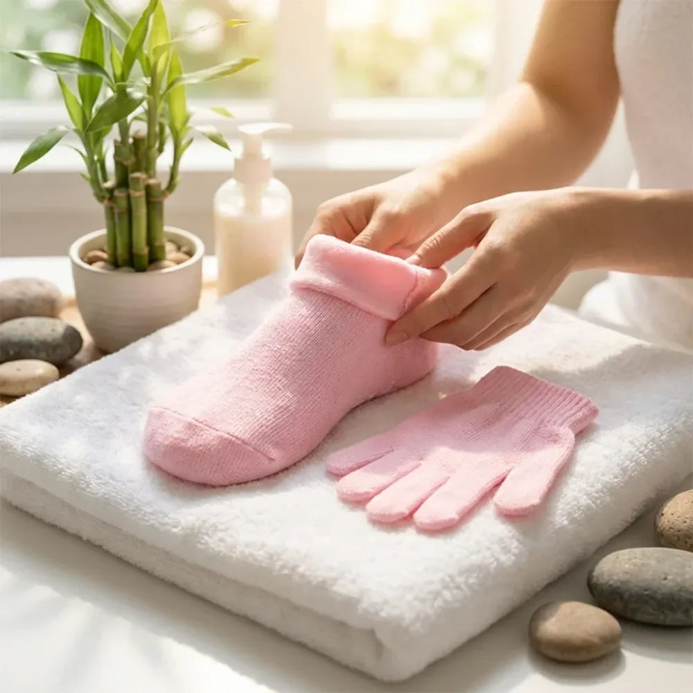 Silicone moisturizing socks