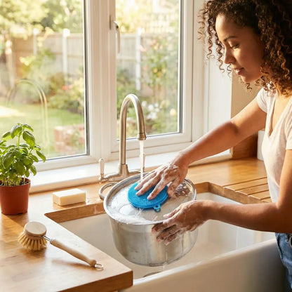 Silicone scrubber sponge - home & kitchen