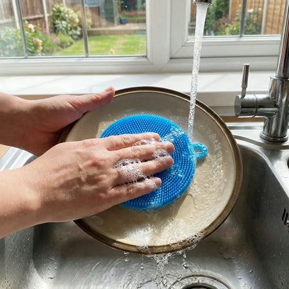 Silicone scrubber sponge - home & kitchen