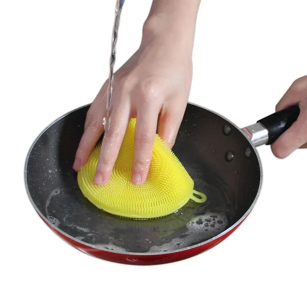 Silicone scrubber sponge - home & kitchen