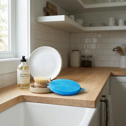 Silicone scrubber sponge - home & kitchen