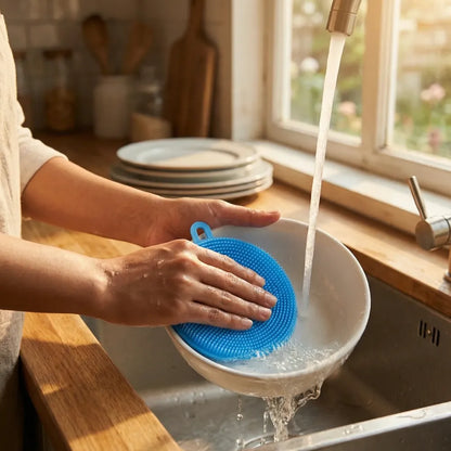 Silicone scrubber sponge - home & kitchen