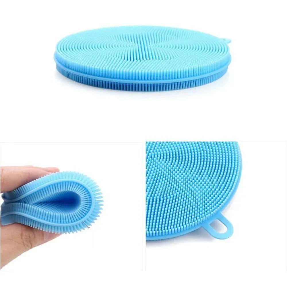 Silicone scrubber sponge - home & kitchen