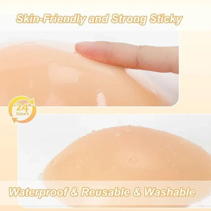 Silicone stick-on push-up bra
