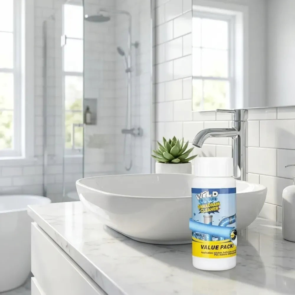 Sink and drain cleaner powder
