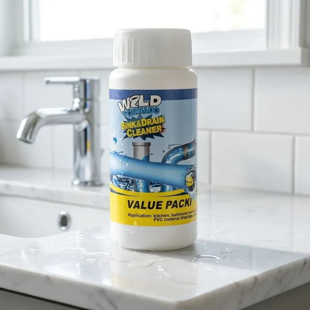 Sink and drain cleaner powder